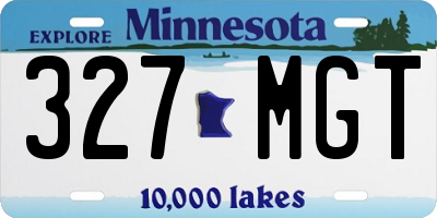 MN license plate 327MGT