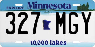MN license plate 327MGY