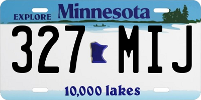 MN license plate 327MIJ