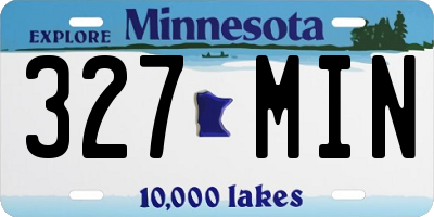 MN license plate 327MIN