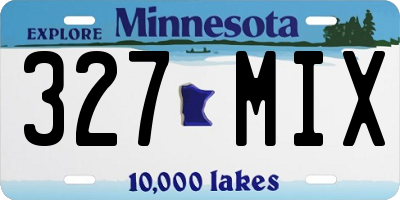 MN license plate 327MIX