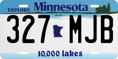 MN license plate 327MJB