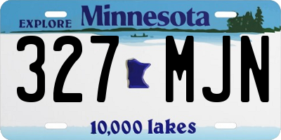 MN license plate 327MJN