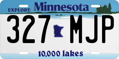 MN license plate 327MJP