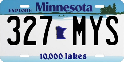 MN license plate 327MYS