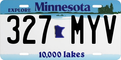 MN license plate 327MYV