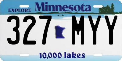 MN license plate 327MYY