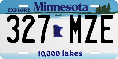 MN license plate 327MZE