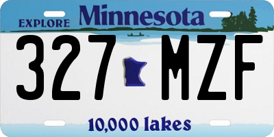 MN license plate 327MZF
