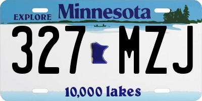MN license plate 327MZJ