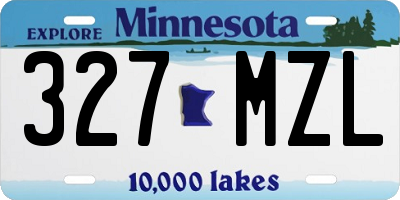 MN license plate 327MZL