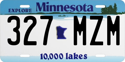 MN license plate 327MZM