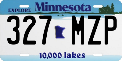 MN license plate 327MZP