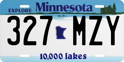 MN license plate 327MZY
