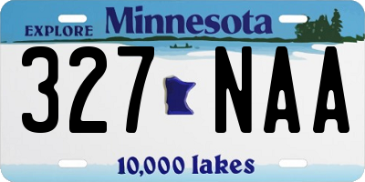 MN license plate 327NAA