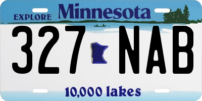 MN license plate 327NAB