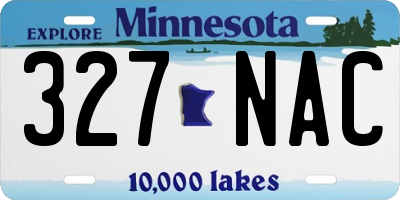 MN license plate 327NAC
