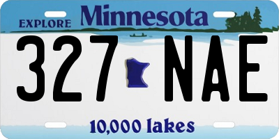 MN license plate 327NAE