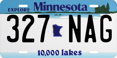 MN license plate 327NAG