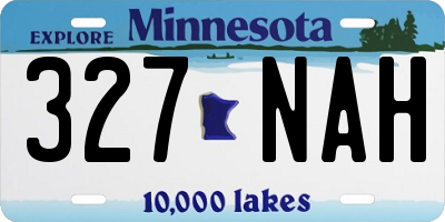 MN license plate 327NAH