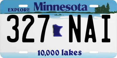 MN license plate 327NAI