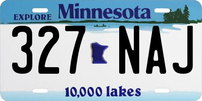 MN license plate 327NAJ