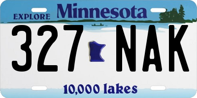 MN license plate 327NAK