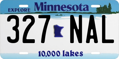 MN license plate 327NAL