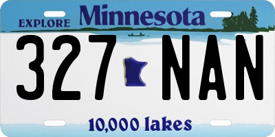 MN license plate 327NAN