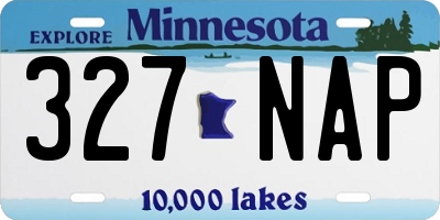 MN license plate 327NAP