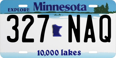 MN license plate 327NAQ
