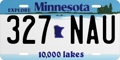 MN license plate 327NAU