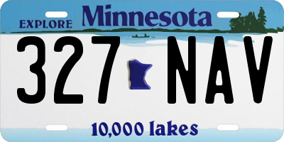 MN license plate 327NAV
