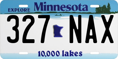 MN license plate 327NAX