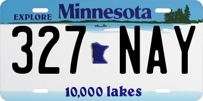 MN license plate 327NAY