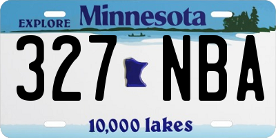 MN license plate 327NBA