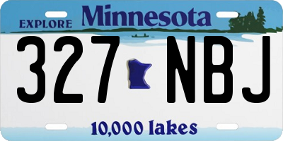MN license plate 327NBJ