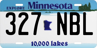 MN license plate 327NBL