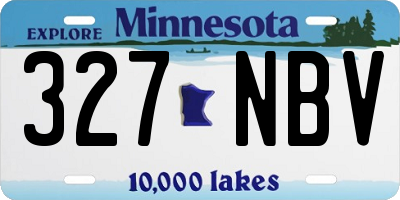 MN license plate 327NBV