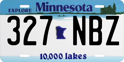 MN license plate 327NBZ