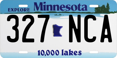 MN license plate 327NCA