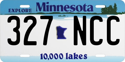 MN license plate 327NCC