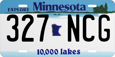 MN license plate 327NCG