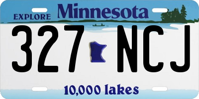 MN license plate 327NCJ