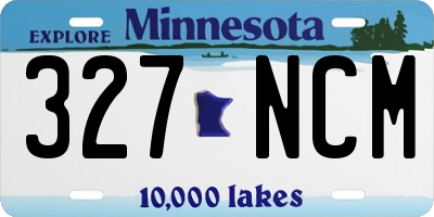 MN license plate 327NCM