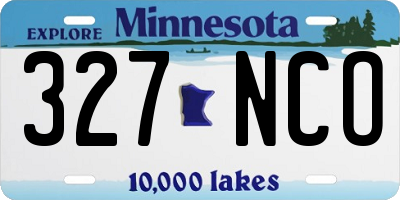 MN license plate 327NCO