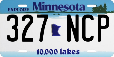 MN license plate 327NCP