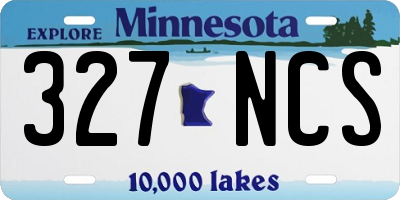 MN license plate 327NCS