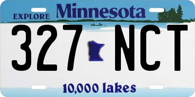 MN license plate 327NCT