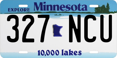 MN license plate 327NCU